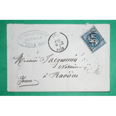 N°29 GC 1376 ECOS EURE POUR RAVIERES YONNE 1869