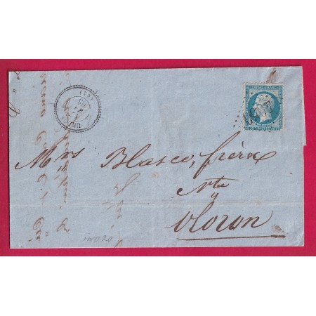 N°22 GC 4050 URDOS BASSES PYRENEES CAD TYPE 22 INDICE 20 POUR OLORON LETTRE