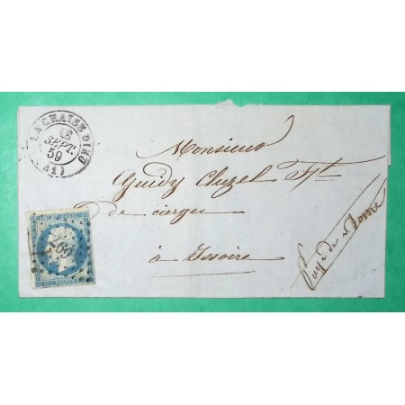 N°14 PC 697 LA CHAISE DIEU HAUTE LOIRE POUR ISSOIRE PUY DE DOME 1859