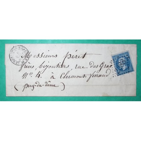 N°22 GC 2388 MONASTIER SUR GAZEILLE HAUTE LOIRE POUR CLERMONT FERRAND PUY DE DOME 1865