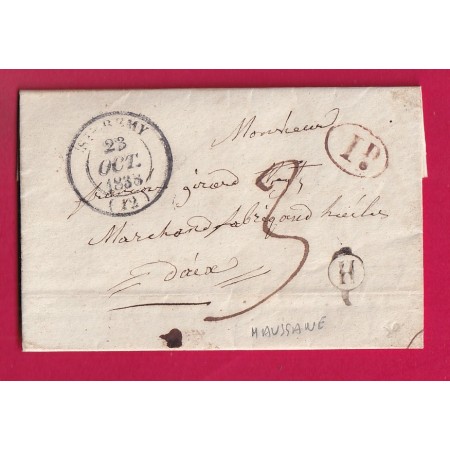 CAD TYPE 14 ST REMY BOUCHES DU RHONE 1838 BOITE RURALE H DCIME RURALE POUR AX EN PROVENCE LETTRE
