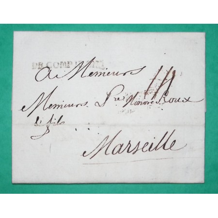 MARQUE DE COMPIEGNE OISE POUR MARSEILLE BOUCHES DU RHONE LN N°3 1760