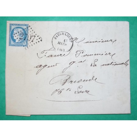 N°60B TYPE II GC 2797 PAULHAGUET HAUTE LOIRE POUR BRIOUDE 1874