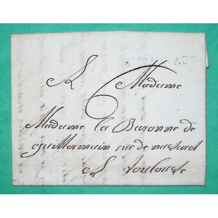 MARQUE SAINTE LIVRADE LOT ET GARONNE DEPART FONGRAVE POUR TOULOUSE HAUTE GARONNE LN N°2 1775