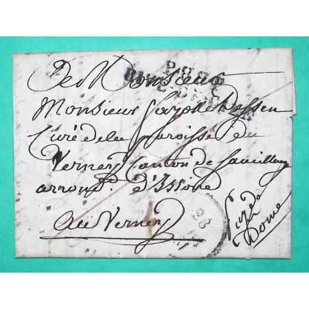 MARQUE P88P RIVE DE GIER LOIRE PORT PAYE POUR ISSOIRE PUY DE DOME 45X10 1831