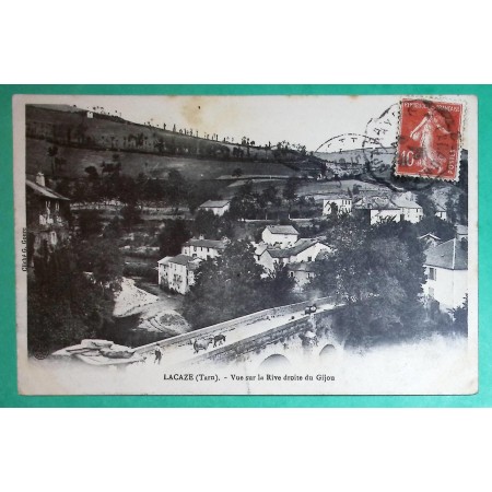N°138 SEMEUSE CONVOYEUR LIGNE LACAUNE A LAPARAYRIE TARN CARTE POSTALE LACAZE 1914