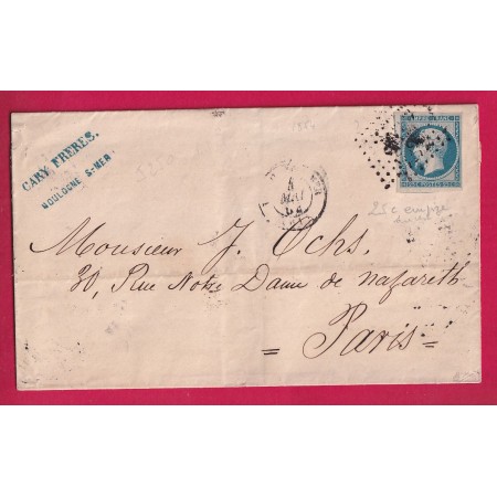 N°15 SIGNE CALVES TTB PC 455 BOULOGNE SUR MER PAS DE CALAIS  POUR PARIS LIGNE DE QUIEVRAIN AMBULANT LETTRE