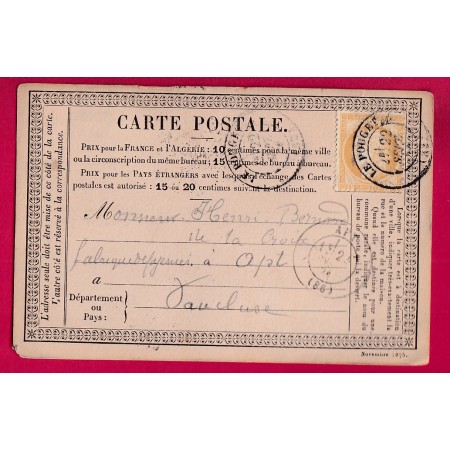 N°55 CAD TYPE 17 LE POUGET HERAULT POUR APT VAUCLUSE CARTE PRECURSEUR LETTRE