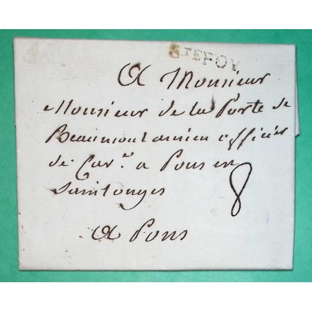 MARQUE STE FOY LA GRANDE GIRONDE POUR PONS CHARENTE INFERIEURE PERIODE REVOLUTIONNAIRE LN N°5 1791