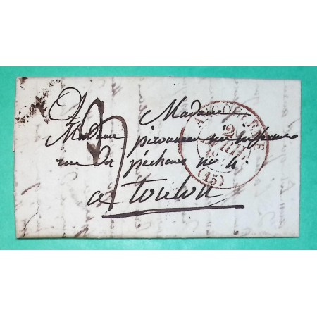 CAD TYPE 13 ANGOULEME ROUGE CHARENTE POUR TOULON VAR 1833