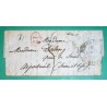 CAD TYPE 13 ROMORANTIN LOIR ET CHER DECIME + BOITE RURALE D POUR ARGENTEUIL SEINE ET OISE 1845