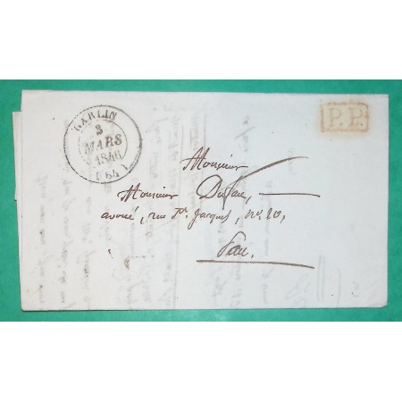 CAD TYPE 14 GARLIN BASSES PYRENEES PP PORT PAYE POUR PAU 1846