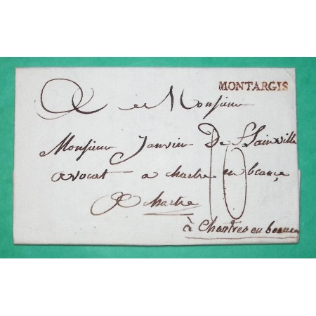 MARQUE MONTARGIS ROUGE LOIRET POUR CHARTRES EURE ET LOIR LN N°2 1786