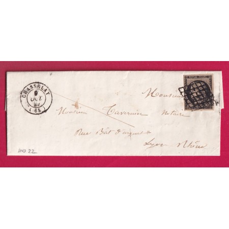 N°3 SUR CHAMOIS BELLE NUANCE GRILLE CHASSELAY RHONE RARE INDICE 22 POUR LYON