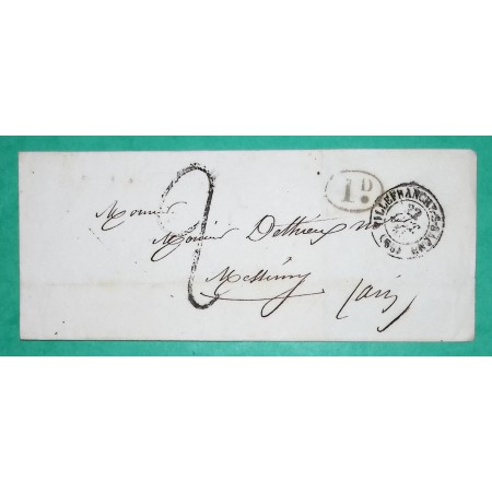 CAD TYPE 15 VILLEFRANCHE SUR SAONE RHONE TAXE TAMPON 2 FABRICATION LOCALE DECIME RURAL POUR MESSIMY AIN