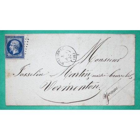 N°14 PC 2054 MONTAGNAC HERAULT POUR VERMANTON YONNE 1857