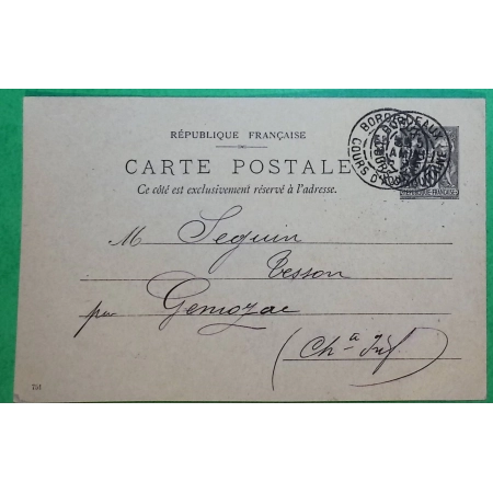 ENTIER 10C SAGE REPIQUE ENGRAIS CHIMIQUES ST GOBAIN BORDEAUX COURS D'AQUITAINE POUR GEMOZAC CHARENTE INFERIEURE 1898