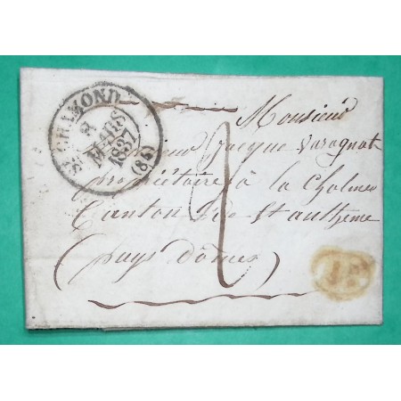 CAD TYPE 13 ST CHAMOND LOIRE DECIME RURAL A IDENTIFIER POUR ST ANTHEME PUY DE DOME 1837