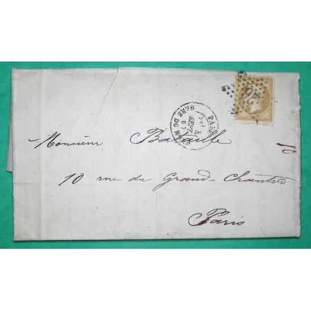 N°21 ETOILE DE PARIS N°26 GARE DU NORD CORRESPONDANCE LOCALE 1867