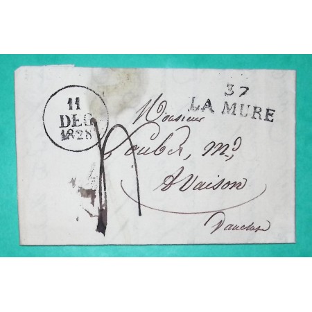MARQUE 37 LA MURE ISERE POUR VAISON LA ROMAINE VAUCLUSE 31x11 1828