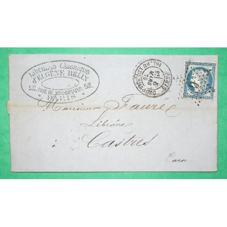 N°60A ETOILE DE PARIS N°6 PALAIS DU LUXEMBOURG POUR CASTRES TARN 1875