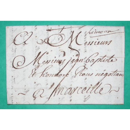 MARQUE MANUSCRITE LIMOUX AUDE POUR MARSEILLE BOUCHES DU RHONE LN N°3A 1736