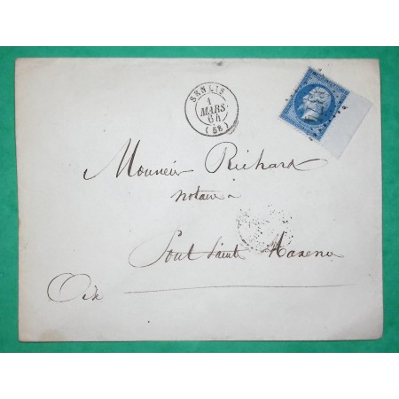 N°22 BDF GC 3374 SENLIS OISE POUR PONT SAINTE MAXENCE 1864