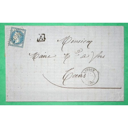 N°29 GC 2094 LOUDUN VIENNE BOITE URBAINE A MAGASIN DE FER GUENAULT BOBIN POUR TOURS INDRE ET LOIRE 1867