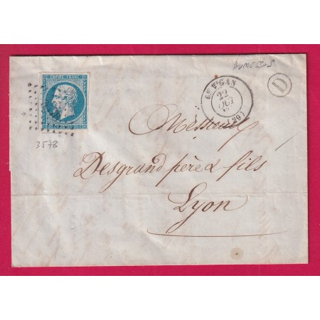 N°14 PC 3578 LE VIGAN GARD BOITE RURALE D AUMESSAS POUT LYON RHONE LETTRE