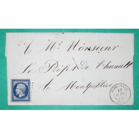 N°14 PC 1295 FLORENSAC HERAULT POUR MONTPELLIER 1855