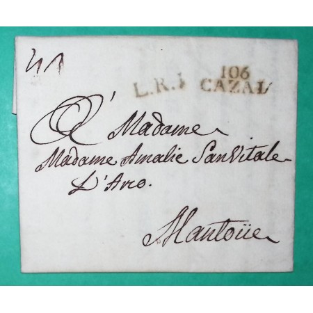 MARQUE DEPARTEMENT CONQUIS 106 CAZAL POUR MANTOUE ITALIE 1807