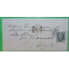 N°22 GC 3949 THONON HAUTE SAVOIE + GC EN ARRIVE 3741 ST MARCELLIN ISERE 1867 LETTRE COVER FRANCE