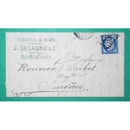 N°60 VARIETE PIQUAGE DECALE GC 532 BORDEAUX GIRONDE POUR SURGERES CHARENTE INFERIEURE 1876