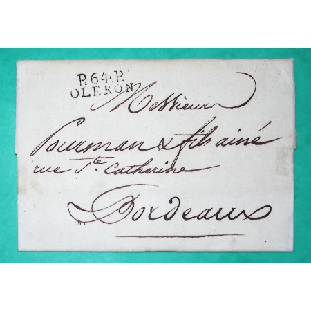 MARQUE P64P OLERON OLORON STE MARIE BASSES PYRENEES PORT PAYE POUR BORDEAUX GIRONDE 25x9 1817