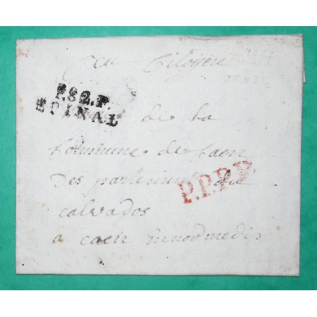 MARQUE P82P EPINAL VOSGES PORT PAYE POUR CAEN CALVADOS PPPP 28x9