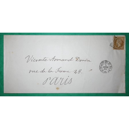 N°21 CAD 4ème DISTRIBUTION BUREAU F PARIS 1866