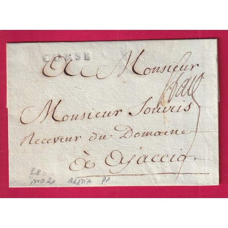 MARQUE VICO CORSE DE 1796 OCCUPATION ANGLAISE INDICE 23 POUR CORTE LETTRE