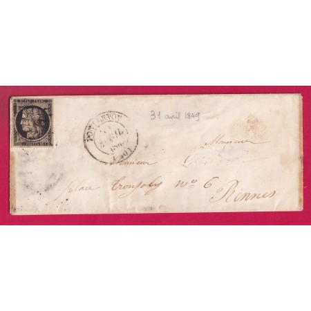 copie de N°3 GRILLE DE SEDAN ARDENNES 8 FEVRIER 1848 POUR NANCY MEURTHE ET MOSELLE INDICE 20 LETTRE