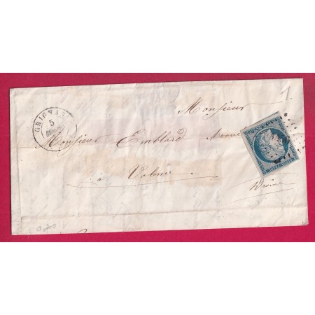 N°4 PC 1456 GRIGNAN DROME POUR VALENCE LETTRE