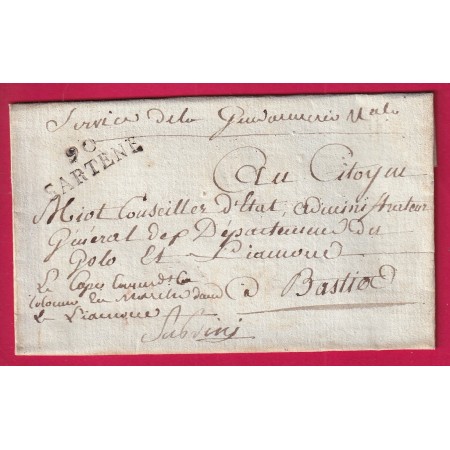 MARQUE 90 SARTNE CORSE INDICE 19 SERVICE GENDARMERIE NATIONALE LE CAP COMMNDANT DE LA COLONNE DE MARCHE DANS LA LIAMONE 90