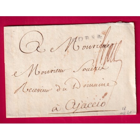 MARQUE FRANC CORSE BASTIA POUR AJACCIO LENAIN N°8 INDICE 20 LETTRE