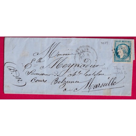 N°44B GC 3279 SALON DE PROVENCE BOUCHES DU RHONE POUR MARSEILLE LETTRE