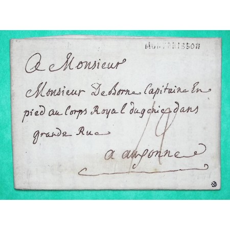 MARQUE MONTBRISSON MONTBRISON LOIRE DEPART CHAMBON POUR AUXONNE COTE D'OR LN N°2 1785