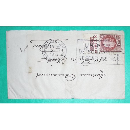 N°517 PETAIN BERSIER BANDE PUBLICITAIRE SECOURS NATIONAL FLIER PARIS 1943