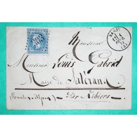 N°29 GC 303 BANON BASSES ALPES POUR SALERANS HAUTES ALPES 1870