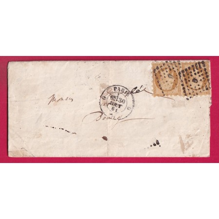 copy of copy of copy of copy of copy of copy of N°3 FAUVE GRILLE MONTLIEU CHARENTE INFERIEURE INDICE 18 POUR JONZAC 1850 CERTIF