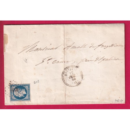 N°14 PC 2110 MONTJAUX AVEYRON CAD TYPE 22 POUR ST COME INDICE 17 FAIRE PART DE MARIAGE LETTRE