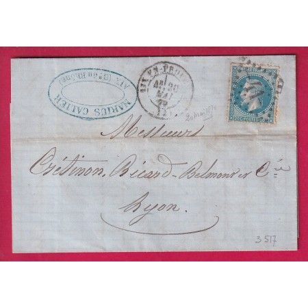 N°29c VARIETE AUX ABEILLES GC 41 AIX EN PROVENCE BOUCHES DU RHONE POUR LYON RHONE LETTRE