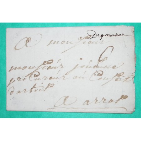 copy of copy of N°3 FAUVE GRILLE MONTLIEU CHARENTE INFERIEURE INDICE 18 POUR JONZAC 1850 CERTIFICAT  LETTRE