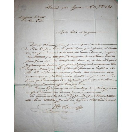 CAD TYPE 15 ST ESPRIT LANDES PP PORT PAYE POUR DAX 1844